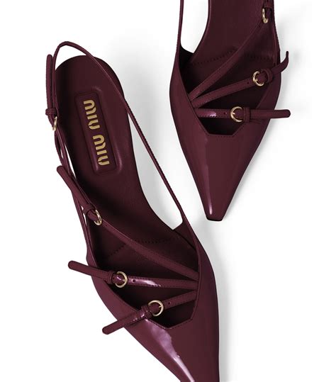 miu miu patent slingback|Miu Miu 55mm Patent Slingback Pumps .